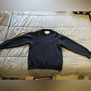 Men’s Filson crew neck wool sweater, navy blue